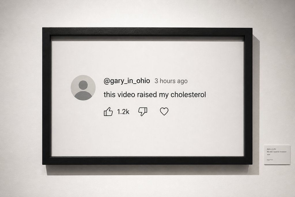 Framed comment print