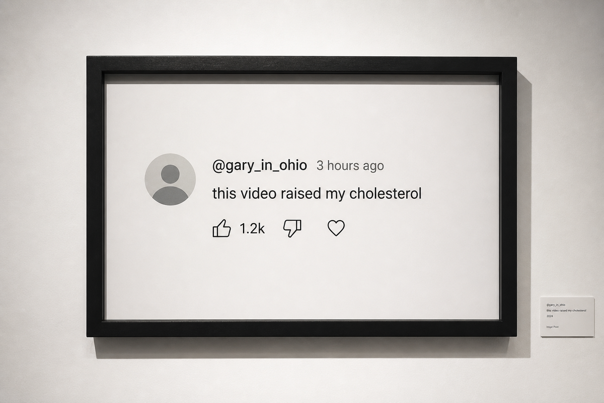 Framed comment print